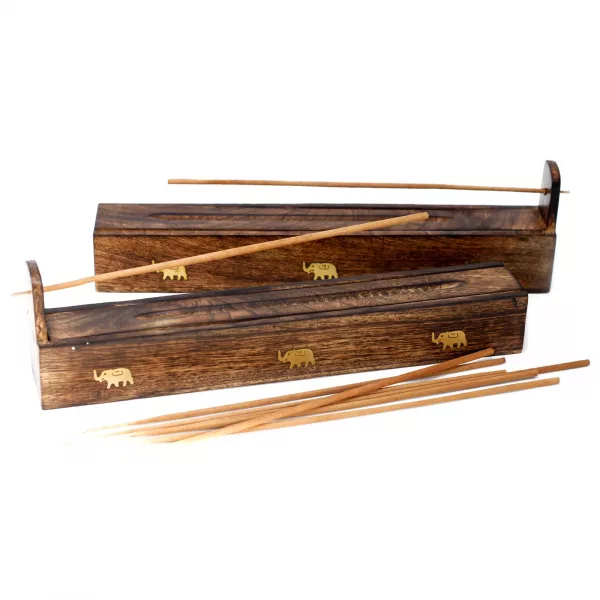 Mango Wood Incense Box - Assorted - Image 4