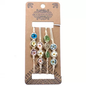 Pressed Flowers - Tri-Flower Braclet