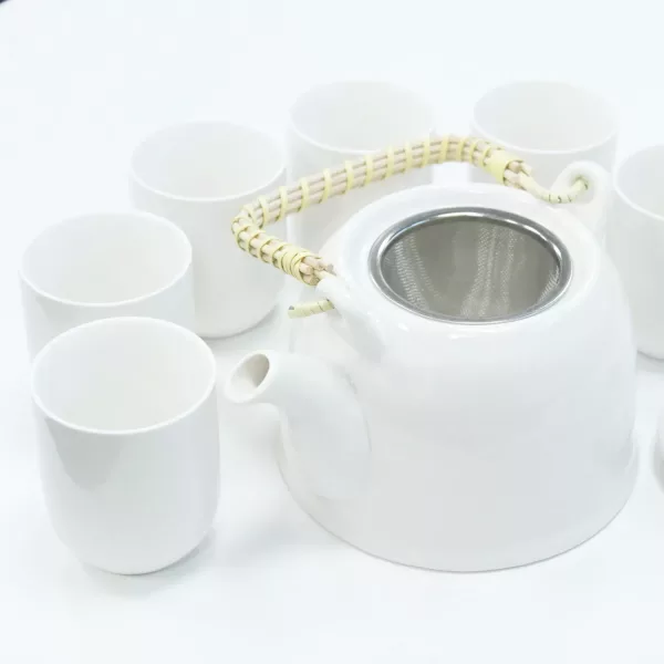 Herbal Teapot Set - Classic White