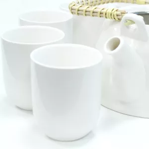 Herbal Teapot Set – Classic White