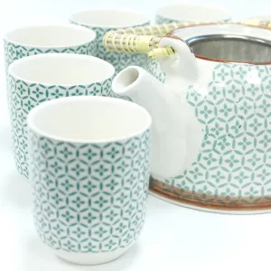 Herbal Teapot Set – Green Mosaic
