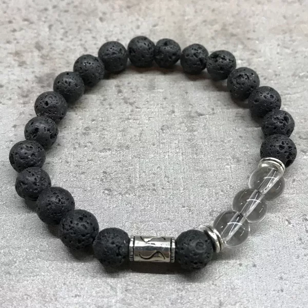 Lava Stone Bracelet - Tribal Rock Quartz - Image 2