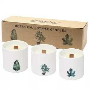 Botanical Wooden Wick Soy Candles