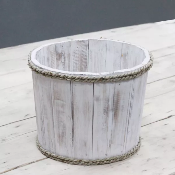 Small Nautical Display Tub - Whitewash 21x29cm - Image 3