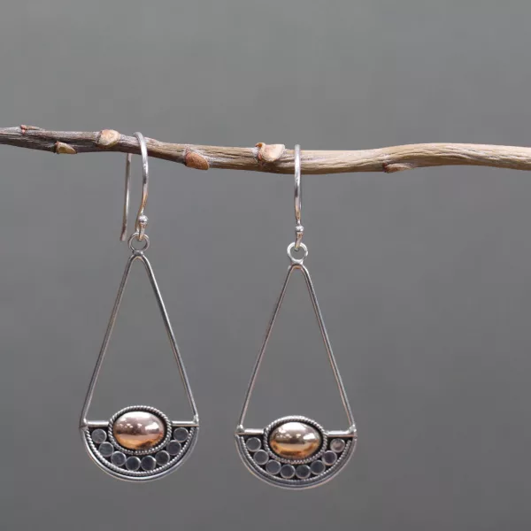 Silver & Gold Earring - Luna Balance - Image 2