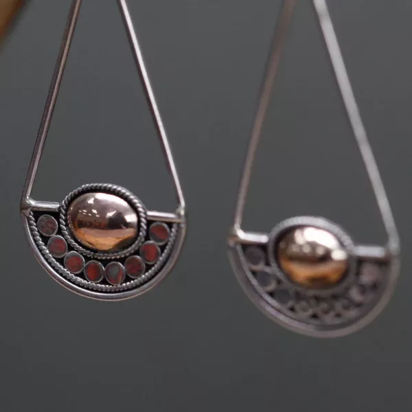 Silver & Gold Earring - Luna Balance - Image 3