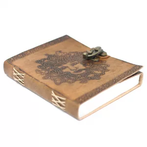 Leather Greenman Notebook (6x8\")