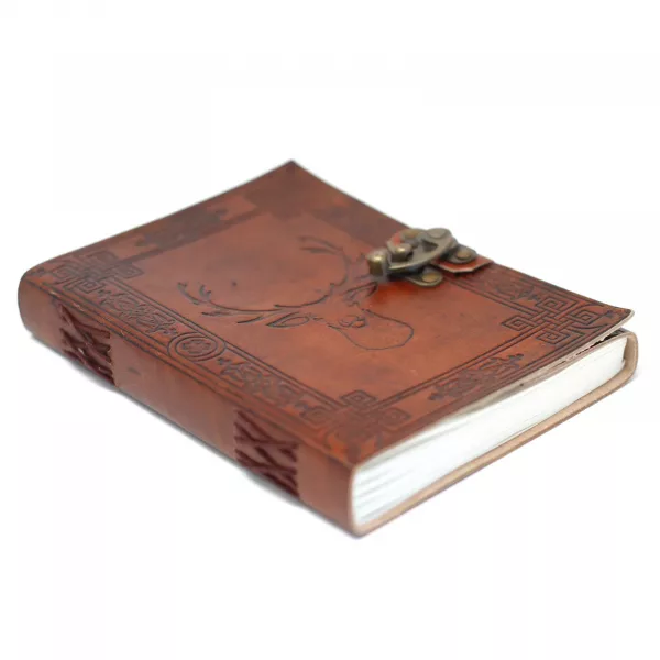 Leather Stag Notebook (6x8\")