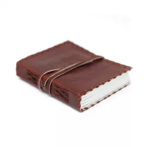 Leather Book of Thoughts with Wrap Notebook (6x4\")