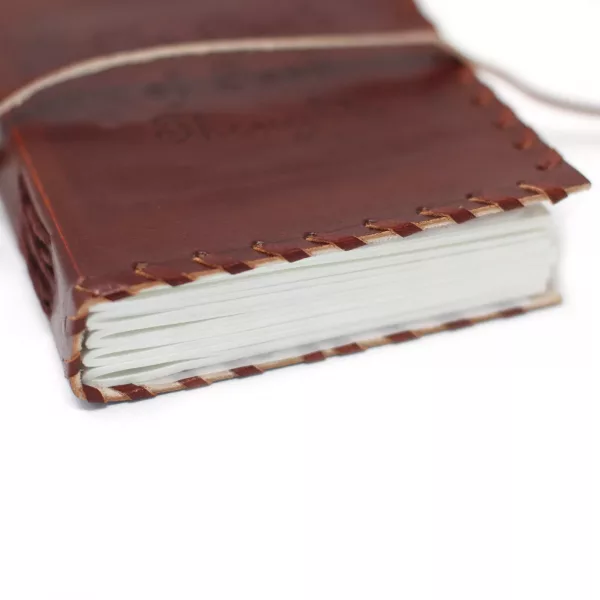 Leather Book of Thoughts with Wrap Notebook (6x4\") - Image 2
