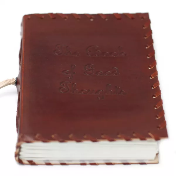 Leather Book of Thoughts with Wrap Notebook (6x4\") - Image 3