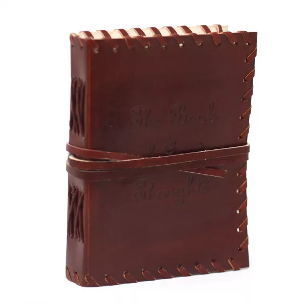 Leather Book of Thoughts with Wrap Notebook (6x4\") - Image 4