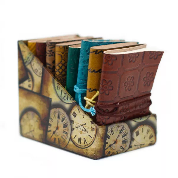 Mini Assorted Leather Notebook (4x3\") - 1 piece - Image 3