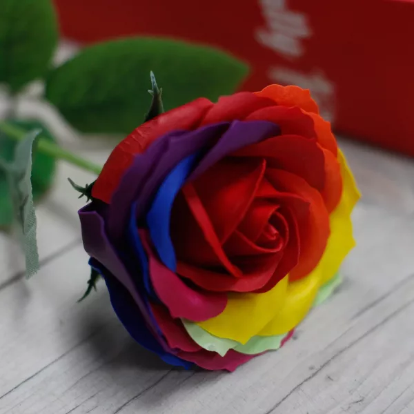 Luxury Soap Flower - Rainbow - Image 4