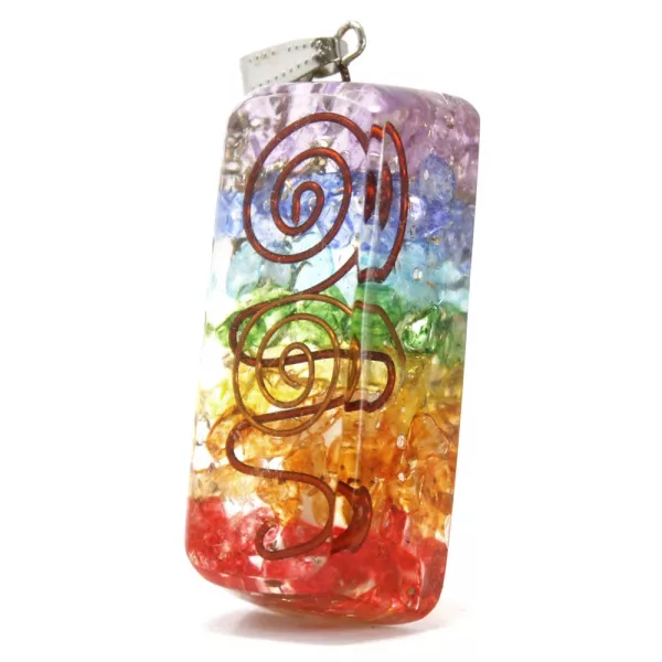 Orgonite Power Pendant - Rainbow Copper Attractor - Image 2