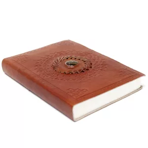 Leather Tigereye Notebook (7x5\")