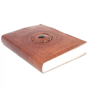 Leather Black Onyx Notebook (7x5\")