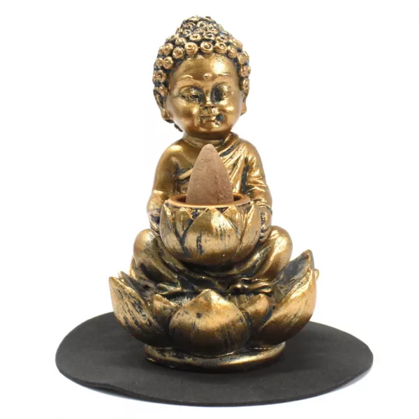 Buddha and Lotus Backflow Incense Burner - Image 3