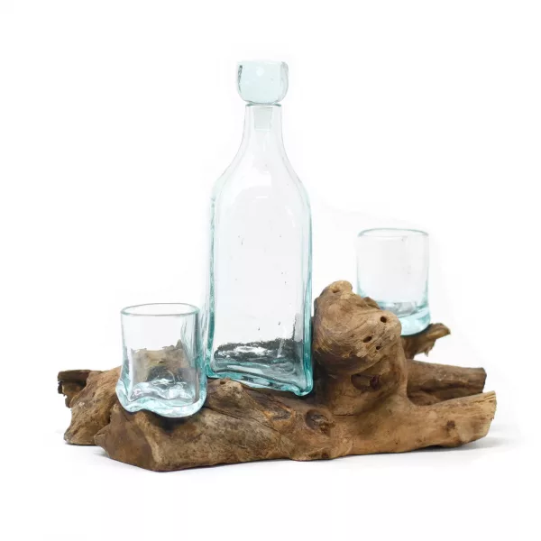 Molten Glass on Wood- Whisky Set - Image 2