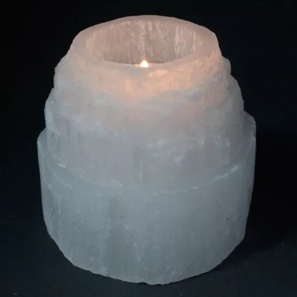 Selenite Mountain Top Candle Holder - 8 cm - Image 2