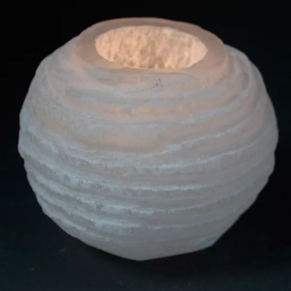 Selenite Snowball Candle Holder - 8 cm - Image 2