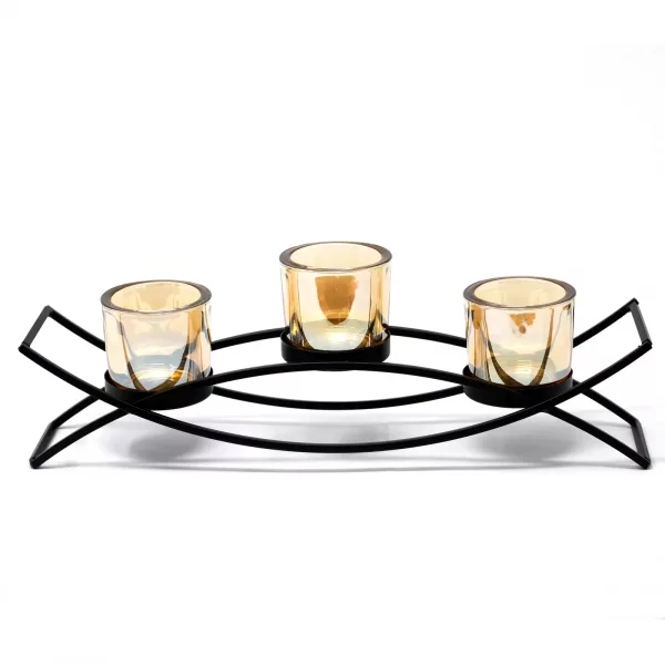 Centrepiece Iron Votive Candle Holder - 3 Cup Silhouette - Image 2