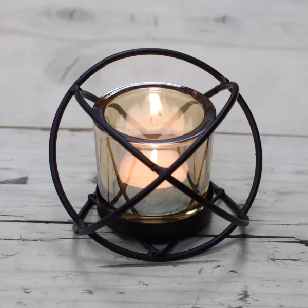 Centrepiece Iron Votive Candle Holder - 1 Cup Single Ball - Image 3