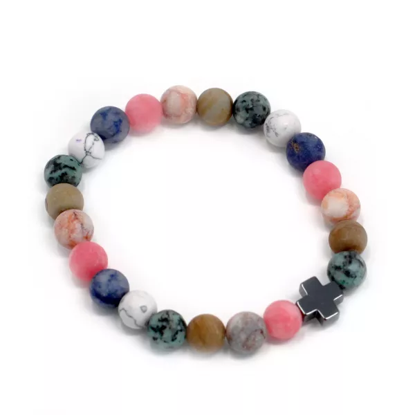 Set of 2 Gemstones Friendship Bracelets - Harmony - Rainbow Gemstones - Image 2