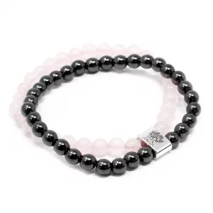 Magnetic Gemstone Bracelet – Rose Quartz