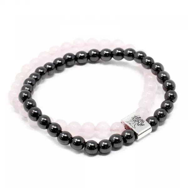 Magnetic Gemstone Bracelet - Rose Quartz - Image 2