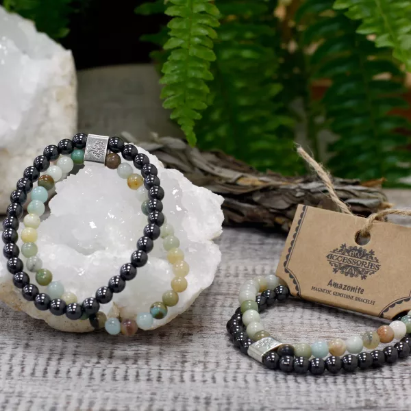 Magnetic Gemstone Bracelet - Amazonite - Image 4