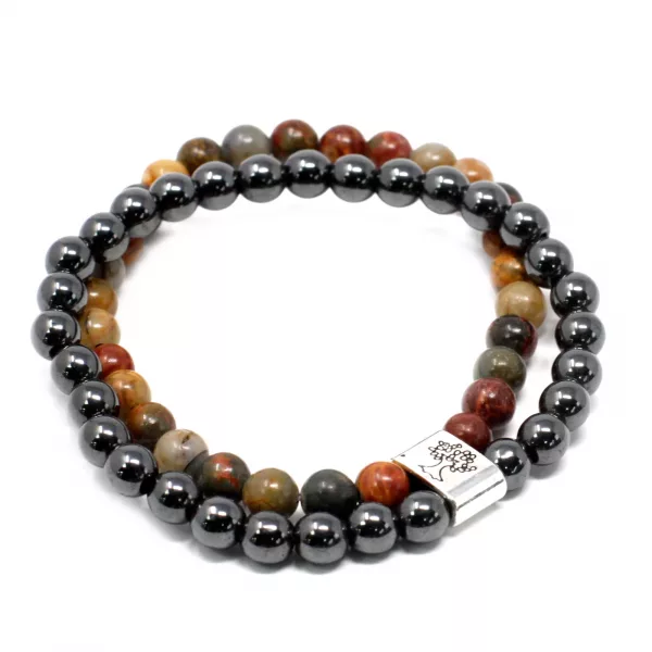 Magnetic Gemstone Bracelet - Picasso Jasper - Image 2