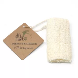 Natural Loofah Scrub on Rope - 5\" - 12.7 cm