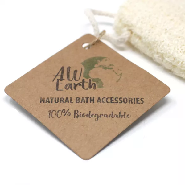 Natural Loofah Scrub on Rope - 5\" - 12.7 cm - Image 2