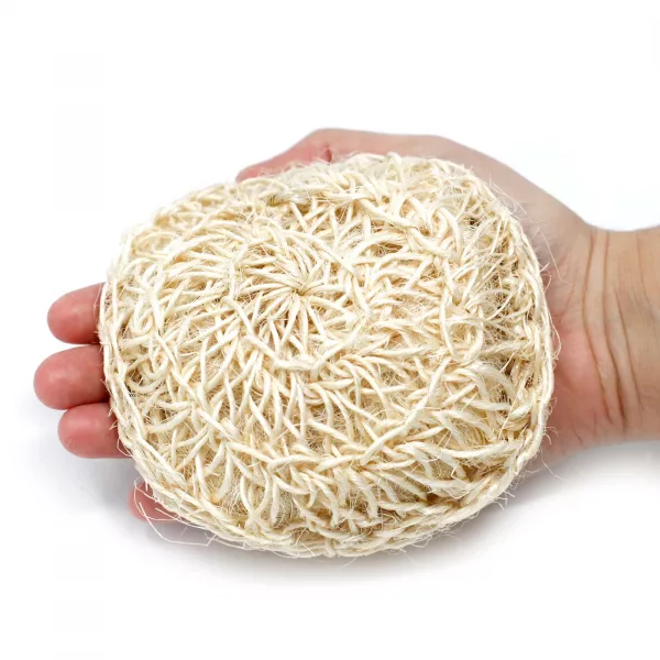 Sisal Sponge and Scrub - Soft Round Exfoliating Cushion - Image 4