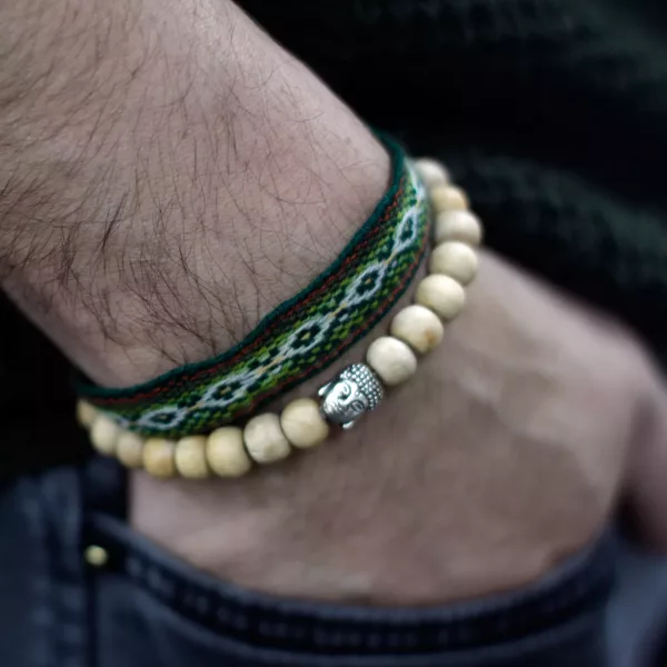 Fragrant Sandal Beads & Buddah Bangle - Image 3