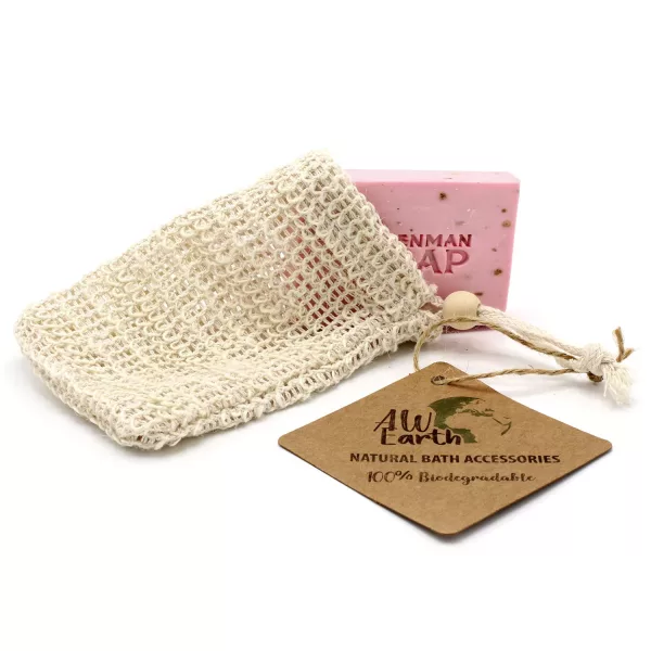 Nature Soap Bag - Washed Jute - Image 2