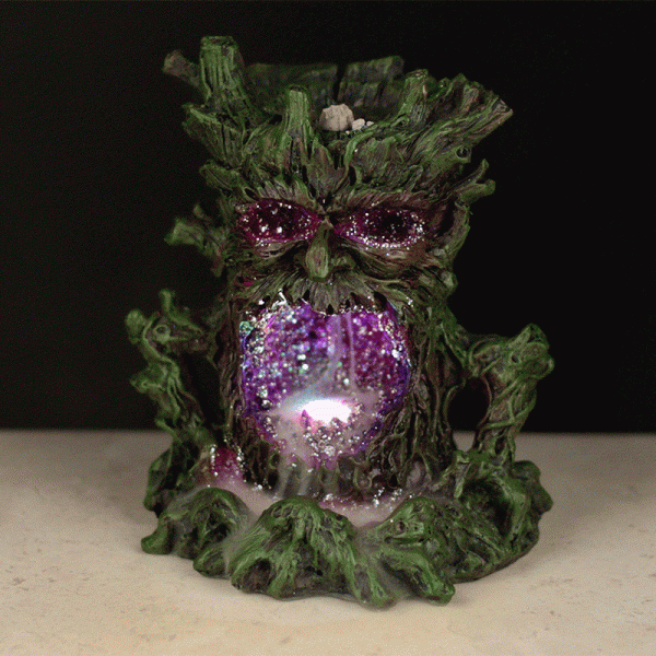 Crystal Green Man LED Backflow Incense Burner - Image 4