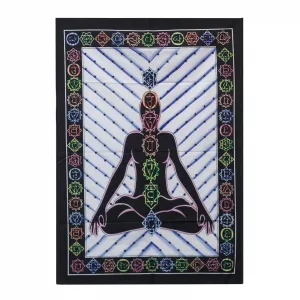 Handbrushed Cotton Wall Art - Chakra Buddha