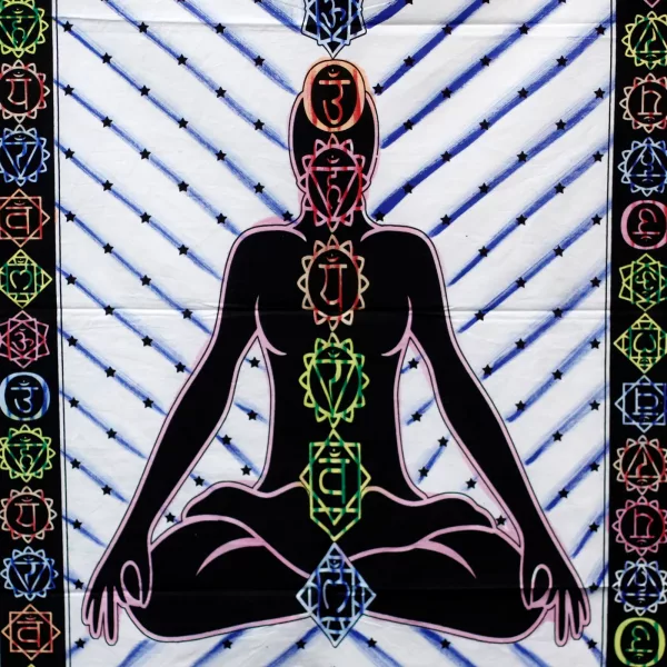 Handbrushed Cotton Wall Art - Chakra Buddha - Image 2
