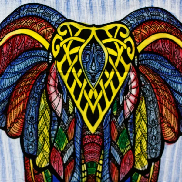 Handbrushed Cotton Wall Art - Elephant - Image 2