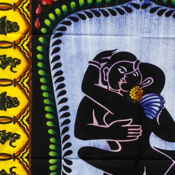 Handbrushed Cotton Wall Art - Kamasutra - Image 2