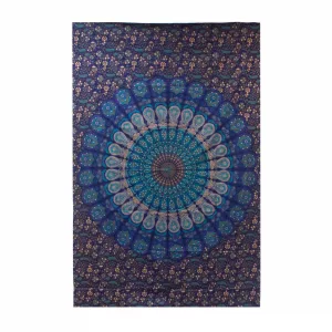 Single Cotton Bedspread + Wall Hanging - Classic Mandala
