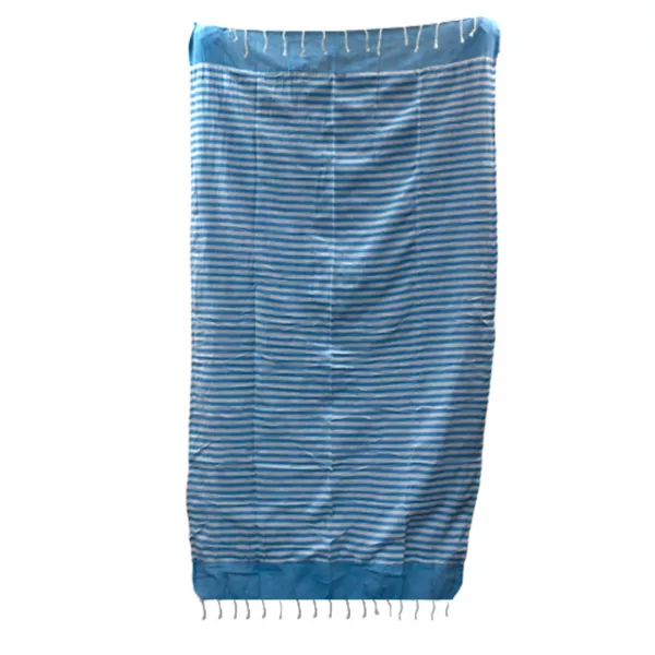 Cotton Pario Towel - 100x180 cm - Sky Blue - Image 3