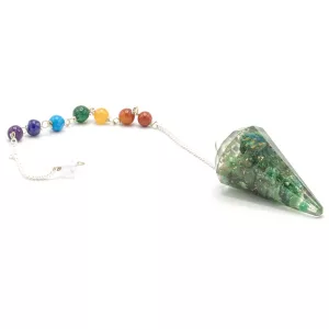 Orgonite Power Chakra Pendulum - Green Aventurine