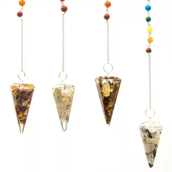 Orgonite Power Chakra Pendulum - Hamsa - Image 2