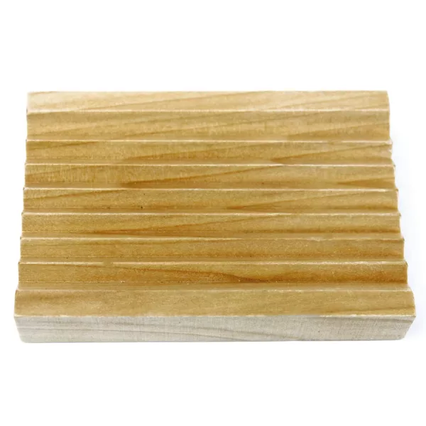 Hemu Wood Soap Dish - Groovy - Image 2