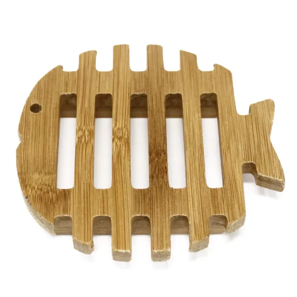 Hemu Wood Soap Dish - Fish - Image 2