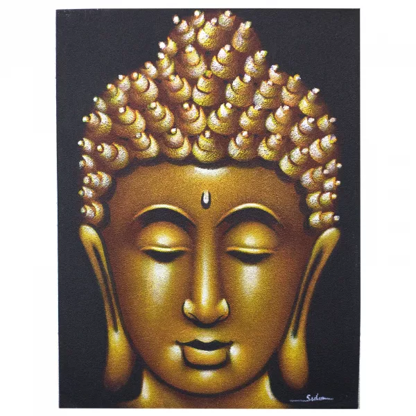 Buddha Painting - Gold Sand Finish - Image 2