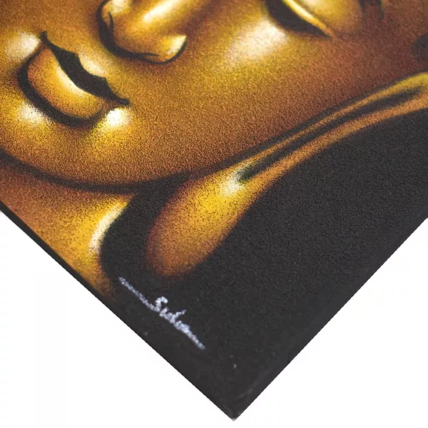 Buddha Painting - Gold Sand Finish - Image 3